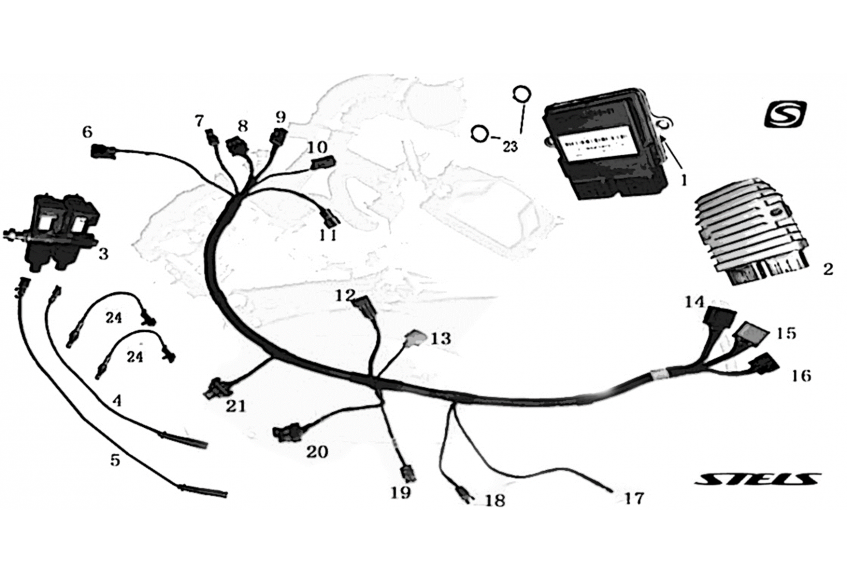 Запчасти электрооборудования снегохода Stels S 800 Rosomaha